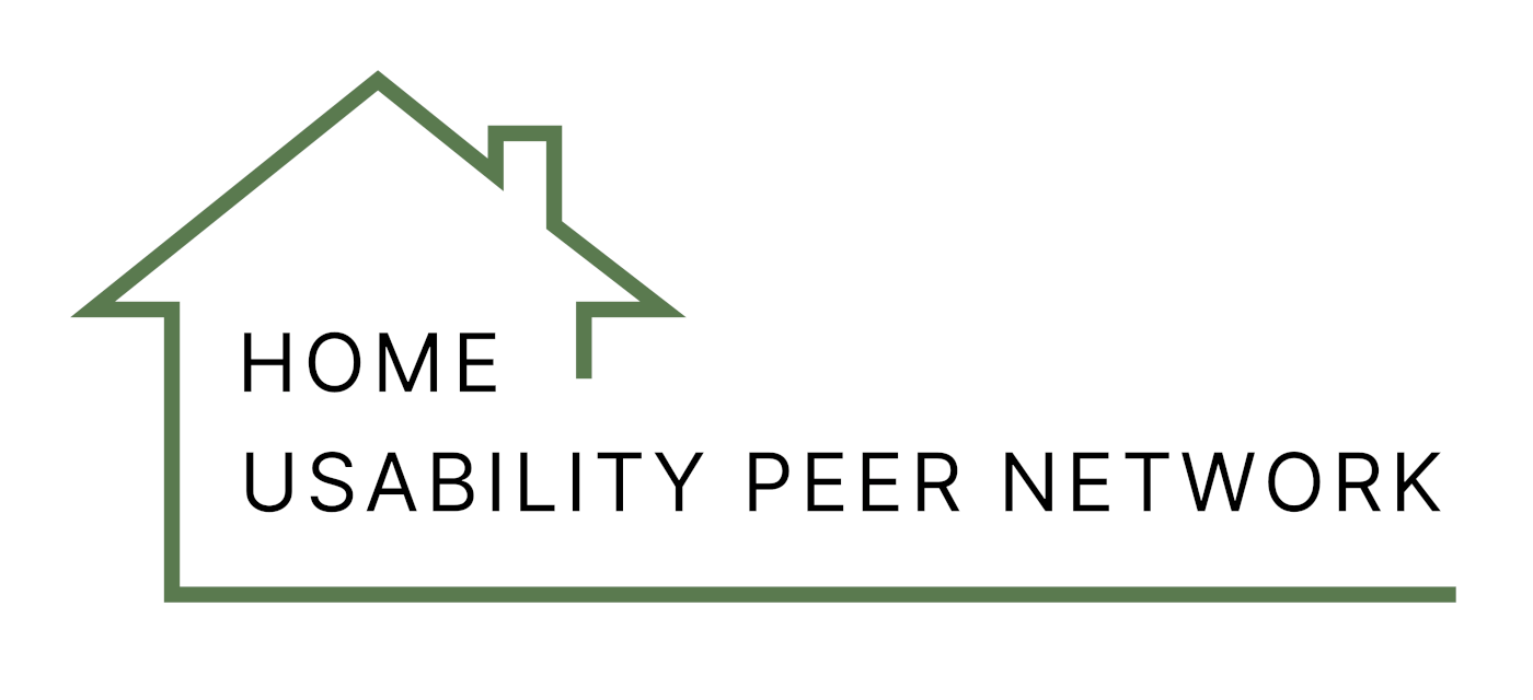 Home Usability Peer Network Logo: A green house icon surrounds black text.