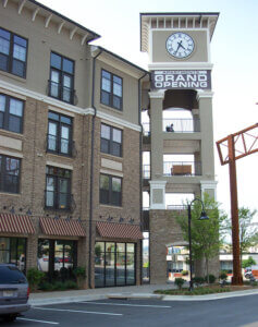 Townhomes built over retail shops - 4 story building 