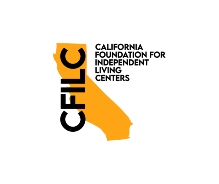 CFILC Logo: California Foundation for Independent Living Centers. Graphic features the state of California.