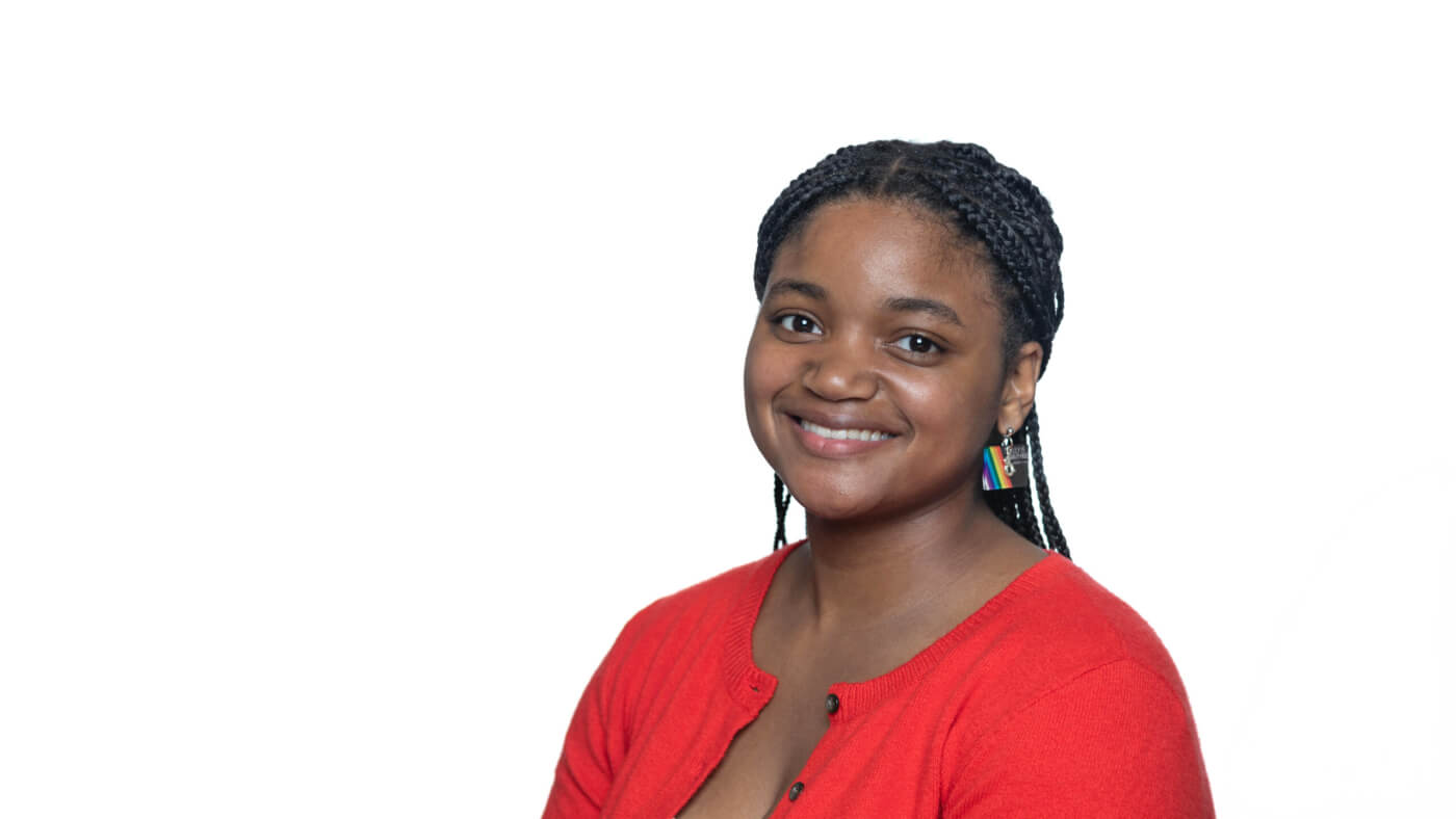 Headshot of Layla Frazier from the 2025 Conference Headshot session. Each photo shows the NCIL member from the chest up, on a stark white background.