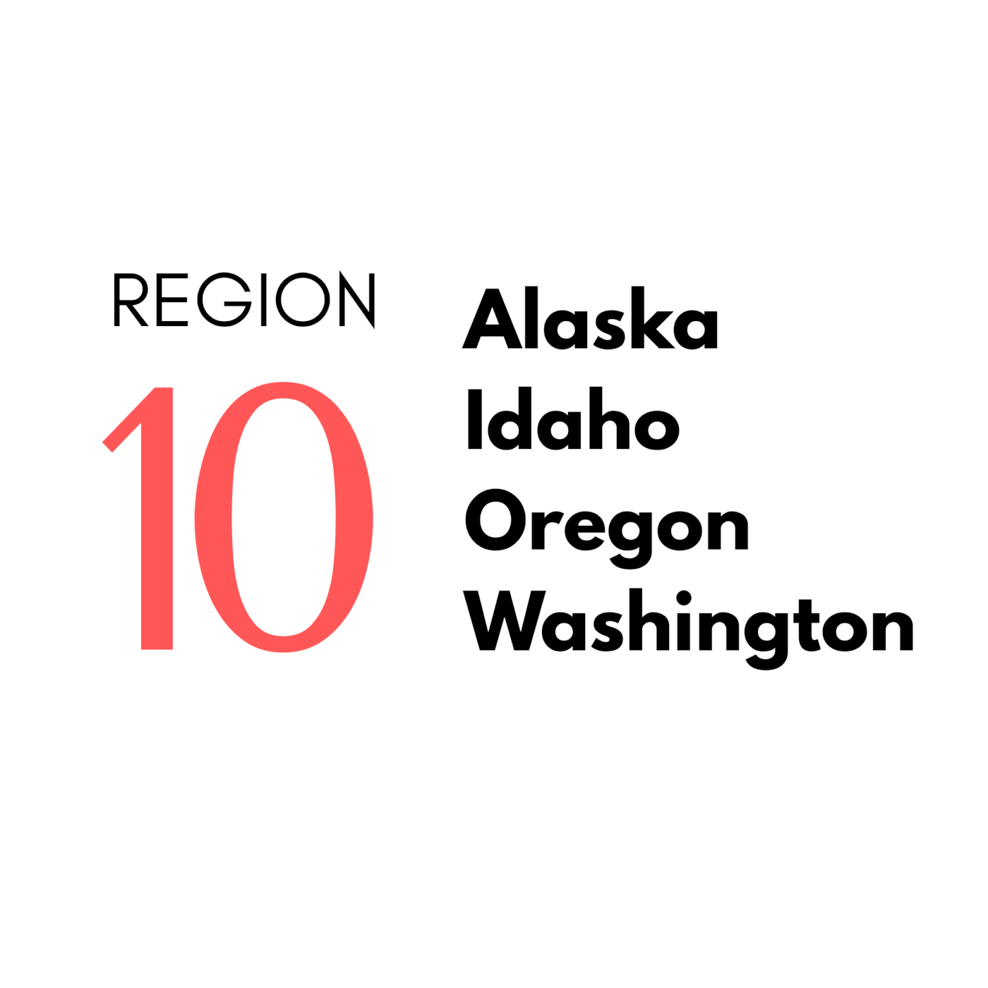 Region 10: Alaska, Idaho, Oregon, Washington