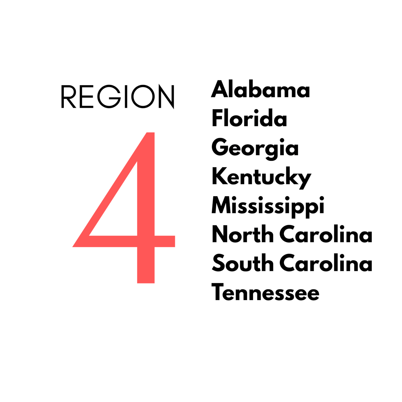 Region 4: Alabama, Florida, Georgia,