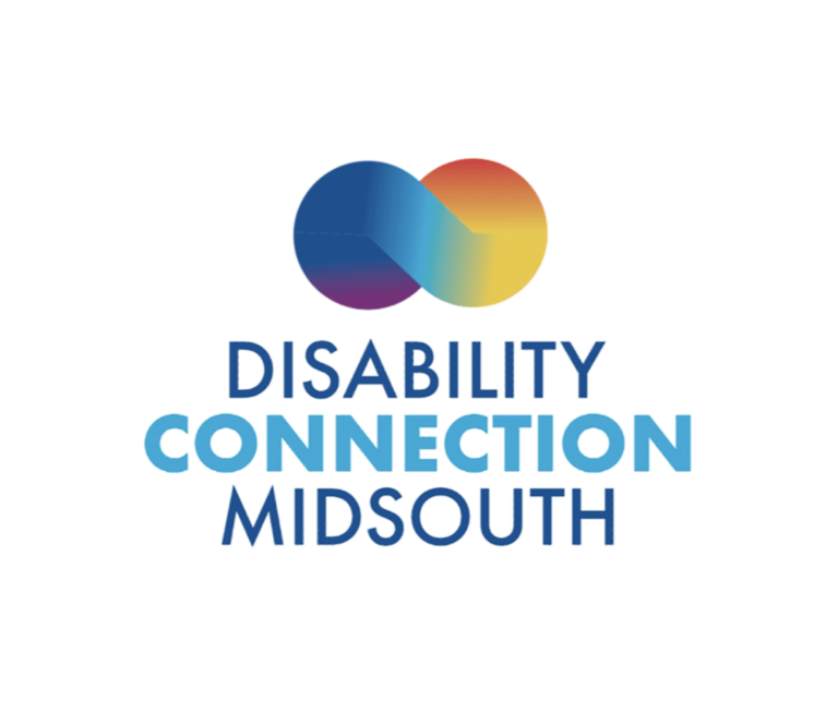 Disability Connection Midsouth logo features an infinity symbol with a multi-color gradient.
