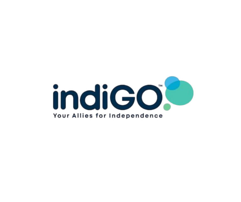 indiGO logo features blue and green dots and the text “Your Allies for Independence”.