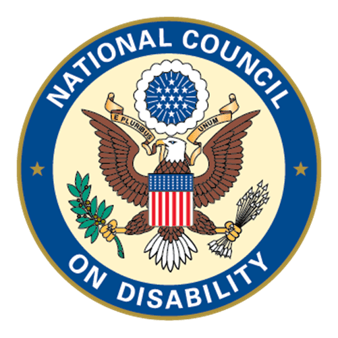 NCD logo - an eagle inside a circle that says National Council on Disability around the edge.