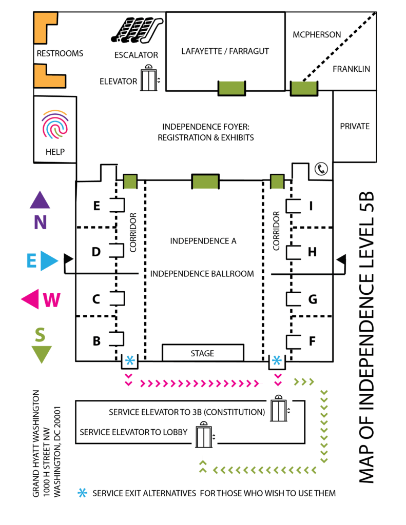 Map of Independence Level 5B. Described at https://ncil.org/2026-conference/agenda/maps